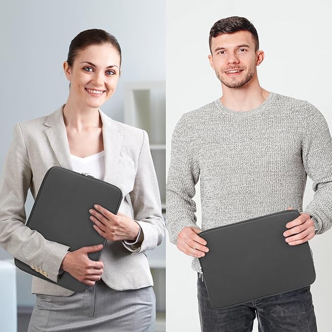RAINYEAR 15 Inch Laptop Sleeve 15" Protective Soft Case Padded Cover Carrying Bag Specially Compatible with 15.4" MacBook Pro/Air A3241 A3241 A2941 A3114 A1938 A1707 A1990 (Grey, Upgraded Version)