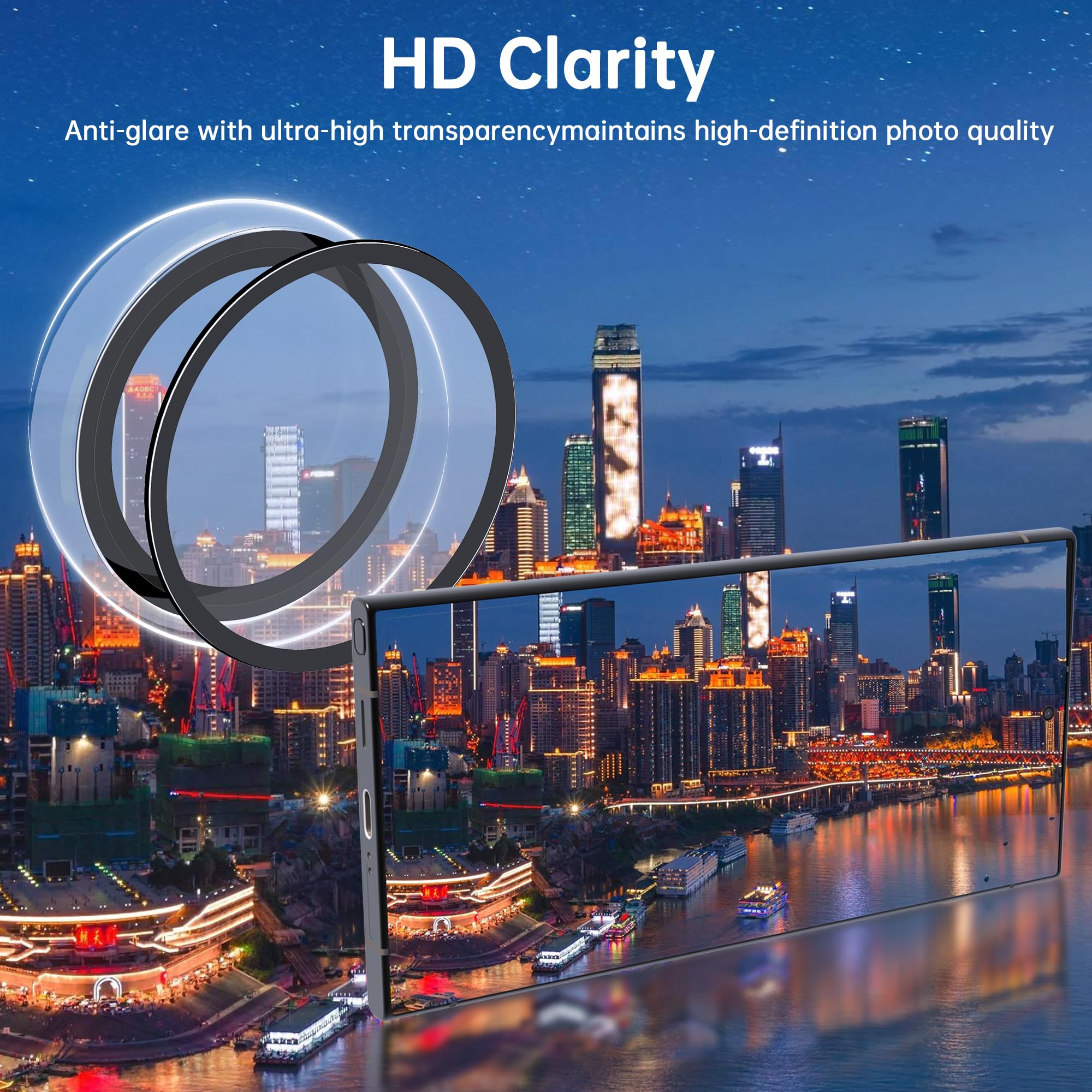 VIPSENT For Samsung Galaxy S25 Ultra Camera Lens Protector, Individual Lens Protector, Ultra HD 9H Tempered Glass Screen Protective Cover, Anti-scratch, Military Grade Drop Protection 2 Set. (Clear, S25 Ultra)