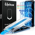 Uyiton Anti-Blue Light for iPhone 12 Pro Max Screen Protector - Unbreak-Glass Full Coverage Case Friendly Scratch Resistance 9H Tempered Glass Screen Protector for iPhone 12 Pro Max, 2 Pack