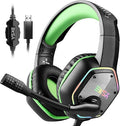 EKSA E1000 Gaming Headset, Computer Headphones with Noise Canceling Mic & RGB Light, Compatible with PC, PS4, PS5, Laptop