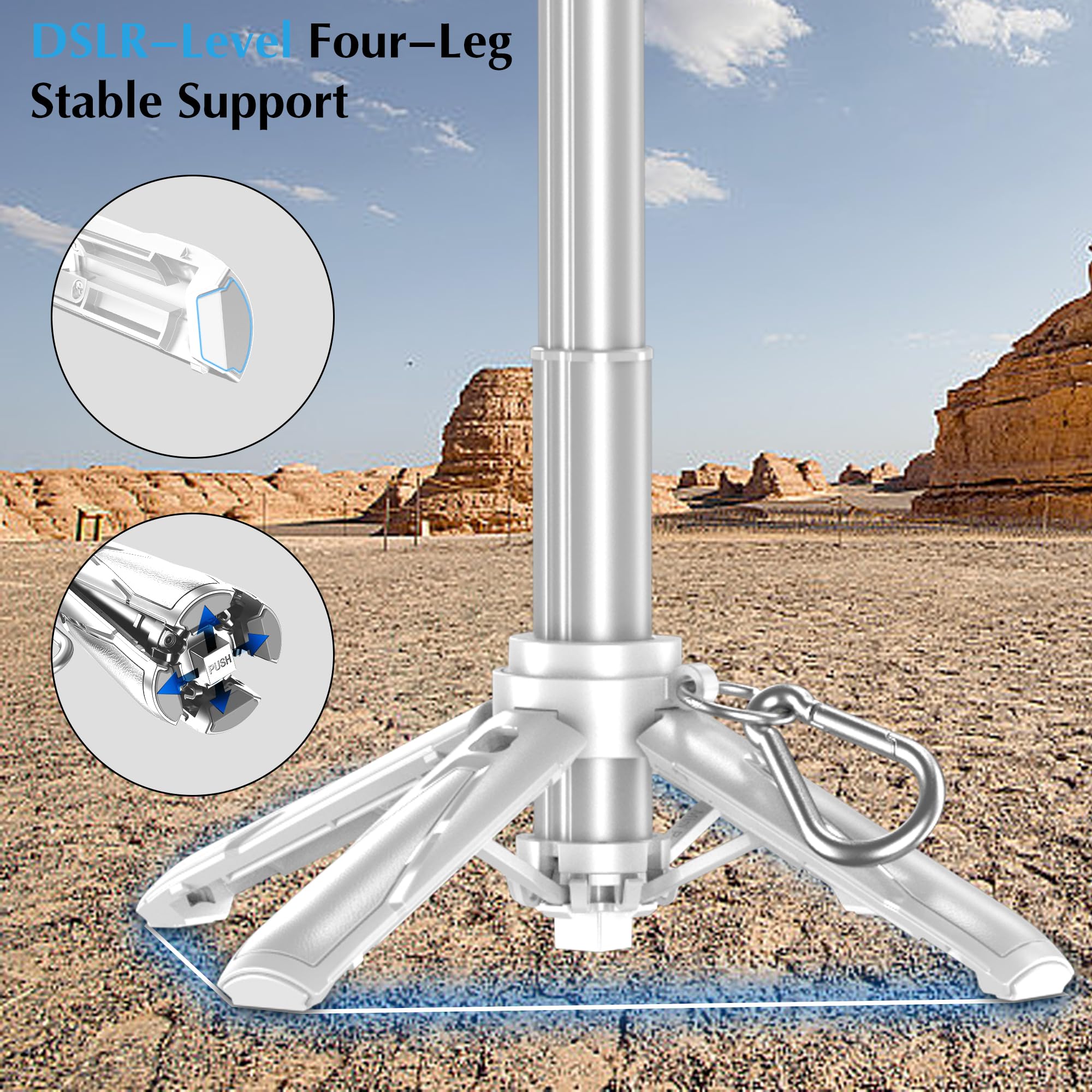 Mini Selfie Stick Tripod Stand with Bluetooth Remote