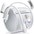 SHEZI 4-in-1 Compatible with USB C to Lightning Cable 100W Fast Charging & Data Transfer, Support to CarPlay & Android Auto, 5FT Multi Cords Charger for iPhone/iPad/Samsung/MacBook Cable, White