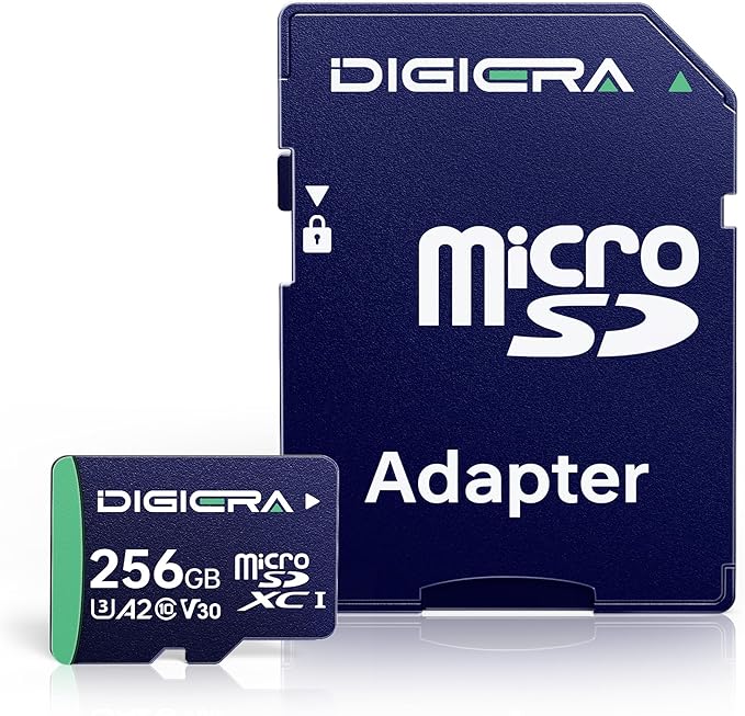 256GB CT100 microSDXC UHS-I Memory Card with Adapter - up to 100MB/s, C10, U3, V30, 4K UHD, A2, Micro SD Card for Smartphones, Tablets, Cameras, Gaming Consoles, and Drones (1 Pack)