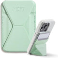 MOFT Magnetic Wallet Stand Compatible with iPhone 16/15/14/13/12 Series, Angle Adjustment & Magsafe Compatible MOVAS Phone Stand,Peppermint