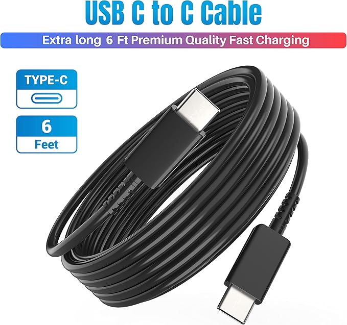 Phone 15 16 Charger, 2-Pack 30W Super Fast Charging, USB C Block Type C Cable Cord 6.6ft for iPhone iPhone 16,16 Plus,16 Pro,16 Pro Max, iPhone15, iPad Pro 12.9/11, Galaxy S24,S23,S22,S21