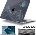 Case for MacBook Pro 13 inch with/Without Touch Bar (2016-2022, M2 A2338 M1 A2289 A2251 A2159 A1989 A1706 A1708), Hard Shell + Keyboard Cover + Dust Plug Abstract Mountain