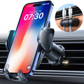 YRU Phone Holders for Your Car [2026 Upgraded Military Metal Hook], Cellphone Holder Car[No Fear of Bumps] Vent Phone Mount Truck Compatible with iPhone17 16 15 14 13 12 Samsung Android, Jet Black