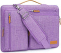 MOSISO 360 Protective Laptop Shoulder Bag,13 inch Computer Bags Compatible with MacBook Air M4 M3 M2 M1 2025-2018/Pro 13 2025-2016,Side Open Messenger Bag with 4 Zipper Pockets, Lilac