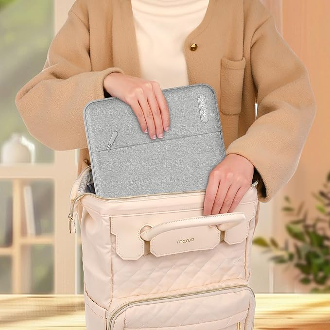 MOSISO Laptop Case 18.5 inch, 18-18.5 inch Laptop Sleeve Compatible with ASUS Gaming Monitor HP Dell Lenovo Notebook, Polyester Vertical Computer Sleeve Bag with Pocket, Gray