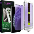 SY SHANGYAN 2 Pack Anti Blue Light Matte Screen Protector for iPhone X/XS/11 Pro (5.8-Inch),9H Tempered Glass,Anti-Glare,Full Coverage,Anti-Fingerprint,Auto Dust Removal,Bubble-Free