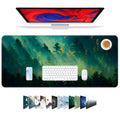 Galdas Mouse Pad,Office Desk Mat Large Gaming Keyboard Pad Durable Stitched Edges Washable Smooth Surface Control & Accuracy Extended Computer Mouse Mat (31.5X11.8In)-Green Forest…
