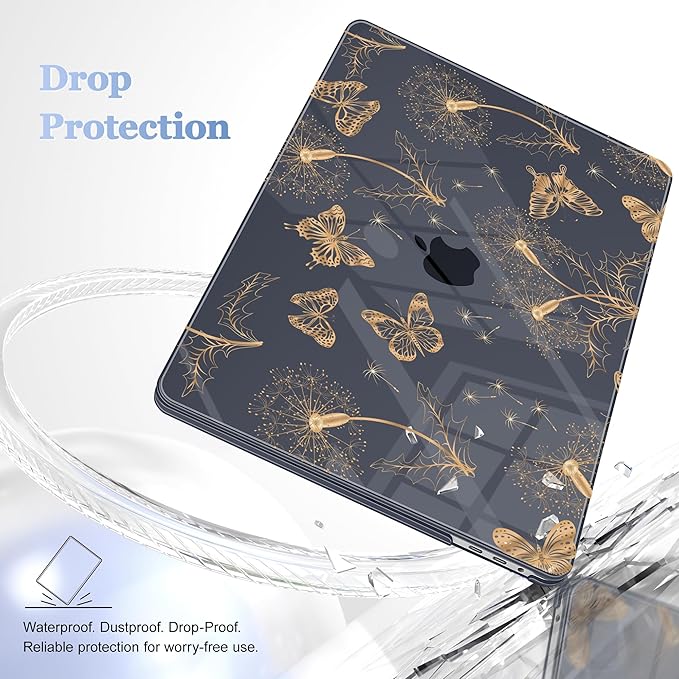 for MacBook Pro 16 inch Case 2019 2020 Release Model A2141, Plastic Hard Shell Cover with Keyboard Cover for MacBook Pro 16 inch with Touch Bar & Touch ID - Butterflies