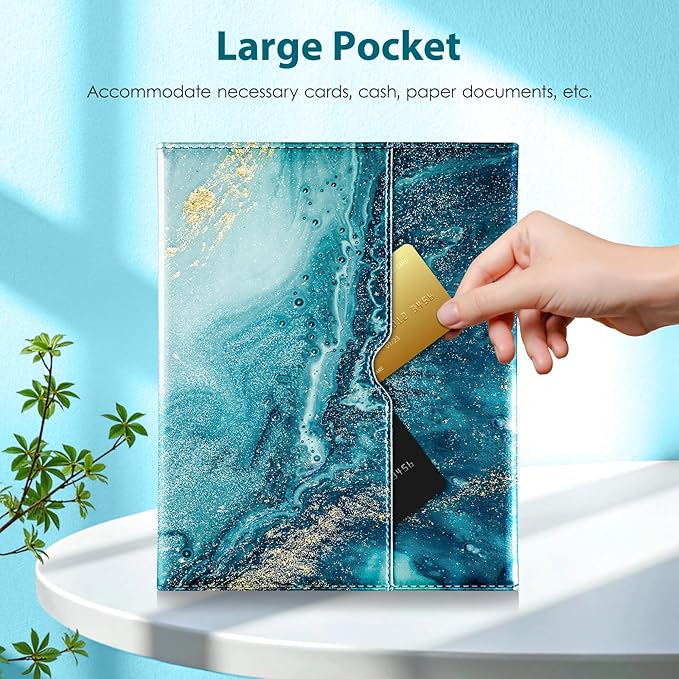 DTTO for iPad 11th (A16)/ 10th Generation Case with Keyboard (2025/2022), 7 Colors Backlit Wireless Detachable Keyboard Leather Folio Cover with Pencil Holder & Pocket, Sandy Wave