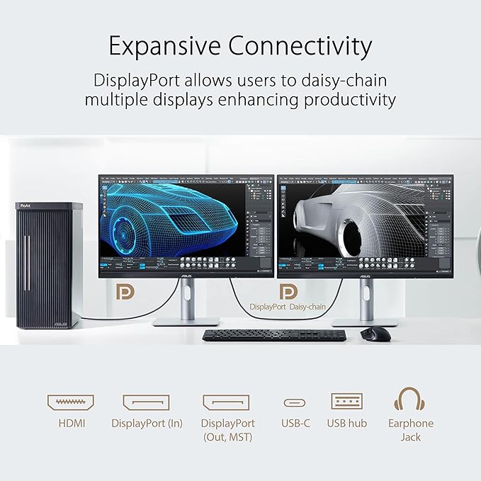 ASUS ProArt Display 24” (23.8 inch viewable) 1440P Professional Monitor (PA24ACRV) – IPS, QHD (2560 x 1440),Pre-Calibrated, 95% DCI-P3, ΔE < 2, Calman Verified, USB-C PD 96W, HDR400, 3 yr Warranty