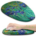 Armanza Ergonomic Mouse Pad Wrist Support, Floral Mouse Pad with Wrist Rest, Non-Slip PU Base MousePads with Foam Massage Design for Pain Relief, Desk, Office, Home, Van Gogh Flower