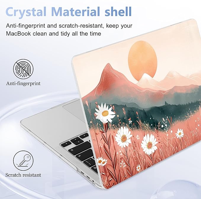 for MacBook Pro 16 inch Case 2019 2020 Release Model A2141, Plastic Hard Shell Cover with Keyboard Cover & Screen Protector for MacBook Pro 16 inch with Touch Bar & Touch ID, Mountains