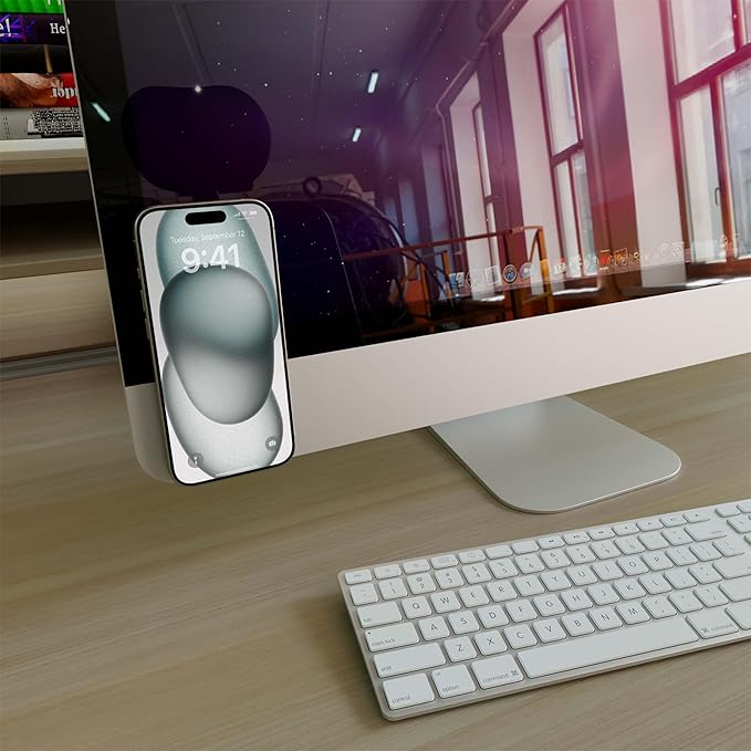 Casely Grippy Aquamarine MagSafe Compatible Cell Phone Mount Silicone Suction Cup Sticky Phone Holder and Stand