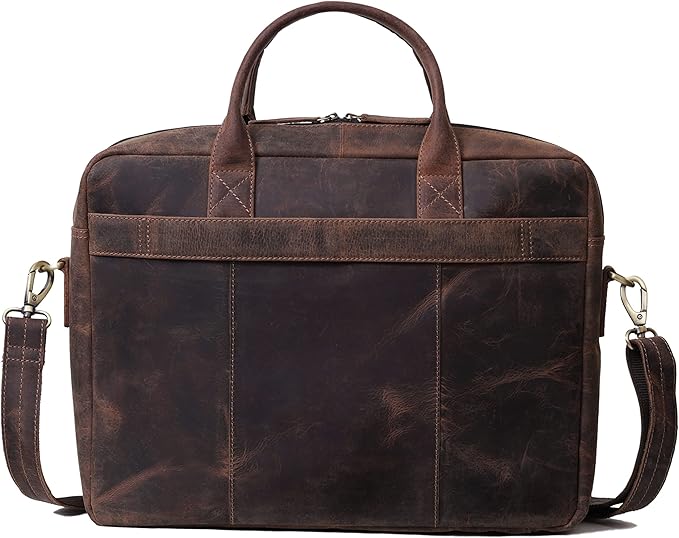 VC VINTAGE COUTURE Leather briefcase bag for men Leather Laptop Bags For Men and Women Travel Messenger Bag