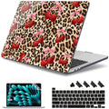 May Chen Case for MacBook Pro 13 inch M2 2023,2022,2021,2020 A2338 M1 A2251 A2289, Plastic Hard Shell Case for MacBook Pro 13" with Touch Bar Fits Touch ID, Cherry & Cheetah