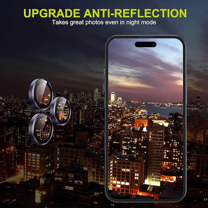 WSKEN for iPhone 14 Pro/iPhone 14 Pro Max Camera Lens Protector,[Night Shooting Mode] HD Tempered Metal Glass Camera Screen Protector Cover Film Accessories,Deep Purple