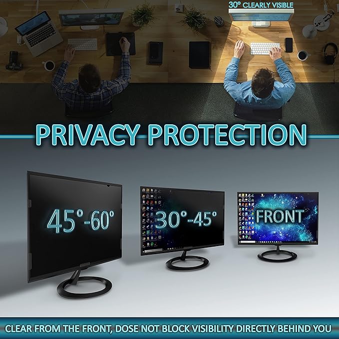Privacy Screen Filter for 18.5 Inches (Screen Measured Diagonally) Desktop Computer Monitor, Aspect Ratio 16:9 (16.14 inch width x 9.09 inch height)