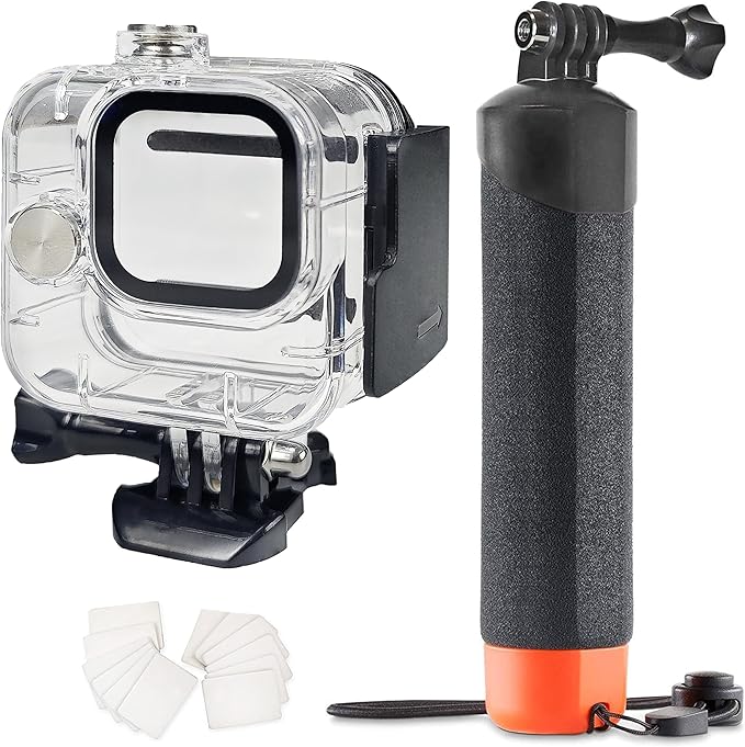 FitStill 60M/196FT Underwater Waterproof Protective Case Compatible for Go Pro HERO11 Black Mini,Monopod Floating Hand Grip Dive for Hero 11 MINI Action Camera Accessory Kit