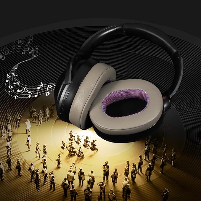 Sheepskin Replacement Earpads for WH-1000XM2/MDR-1000X - Gold/Purple