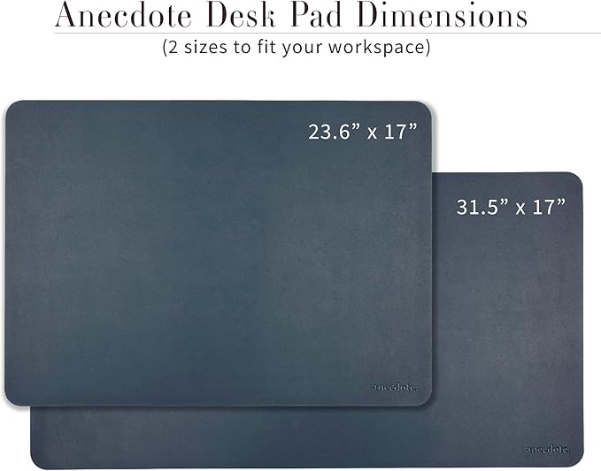 ANECDOTE Vegan Leather Desk Pad - 23.6"x17" Desk Mat for Your Office. This Quality Large Mouse Pad has Chic Elegance, Professional Look & Satisfying Touch - The Perfect Leather Mouse Pad for You!