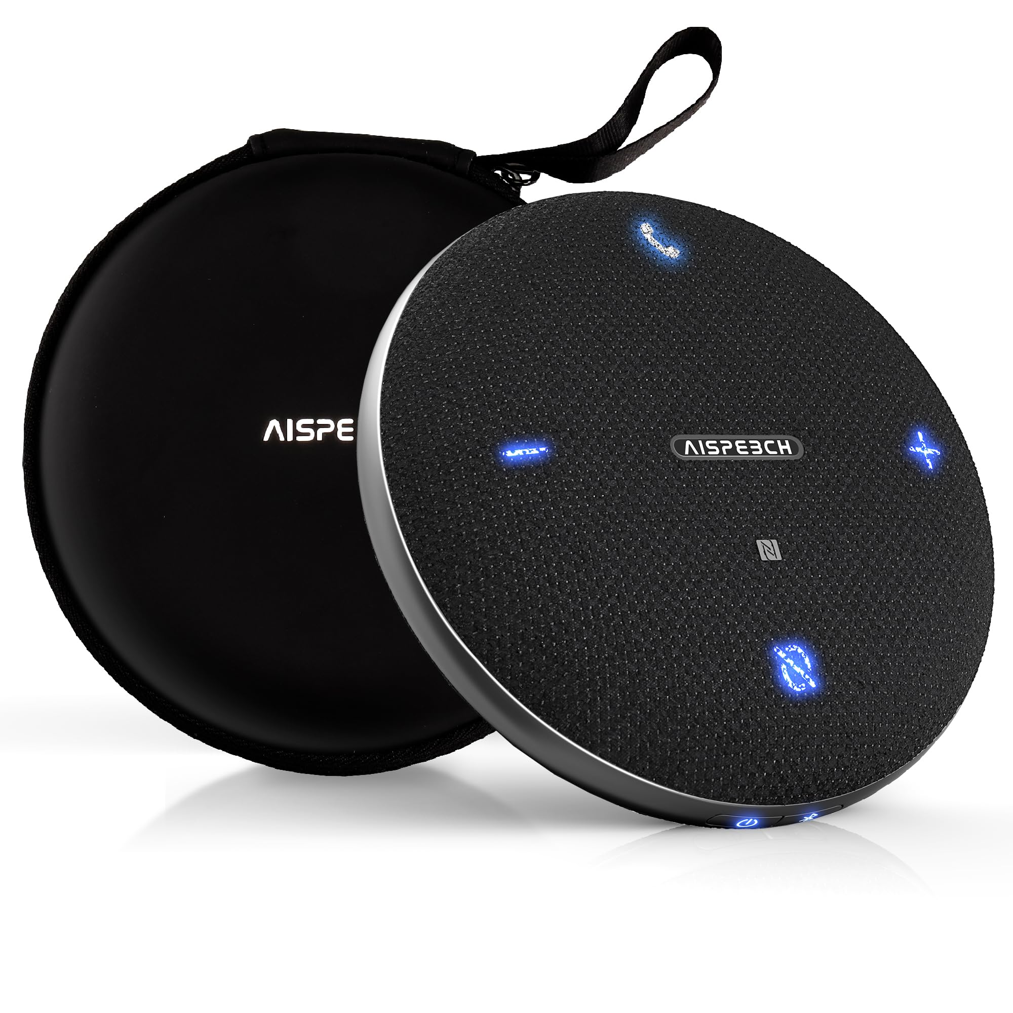 Conference Call Speaker and Microphone for Teams, Zoom, Home Office, Black
