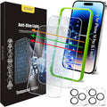 Screen Protector for iPhone 14 Pro [6.1 Inch],2 pcs Colorless Anti-Blue Light Tempered Glass Films, HD Clear, 9H Hardness, No Bubbles, Case Friendly with 2 pcs Camera Lens Protector