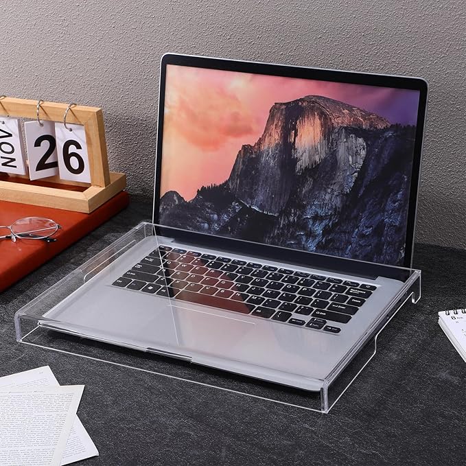 Acrylic Laptop Keyboard Cover : Clear Computer Keyboard Dust Cover for 14 inch Notebook, 13.76X9.82X1.18in