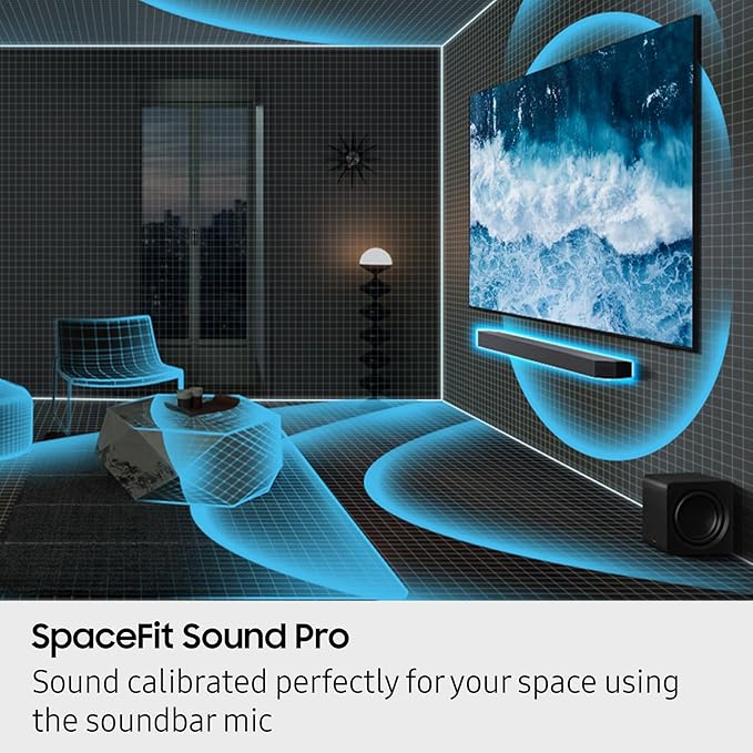 Samsung Q800F 5.1.2ch Q Series Soundbar + Subwoofer, Wireless Dolby Atmos, Q-Symphony, Game Mode Pro, Smart Integration (HW-Q800F, 2025)