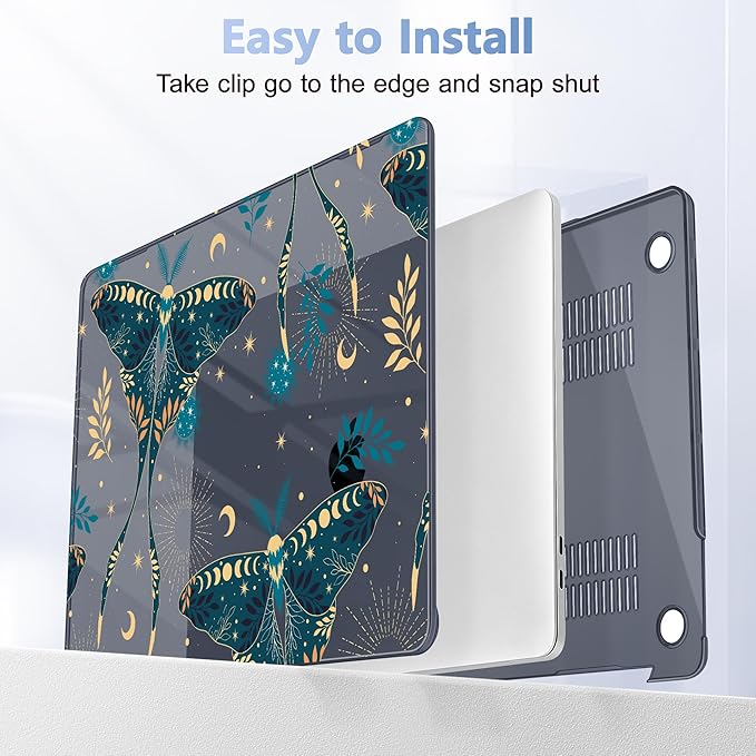 for MacBook Pro 16 inch Case 2019 2020 Release Model A2141, Plastic Hard Shell Cover with Keyboard Cover & Screen Protector for MacBook Pro 16 inch with Touch Bar & Touch ID - Butterfly P113