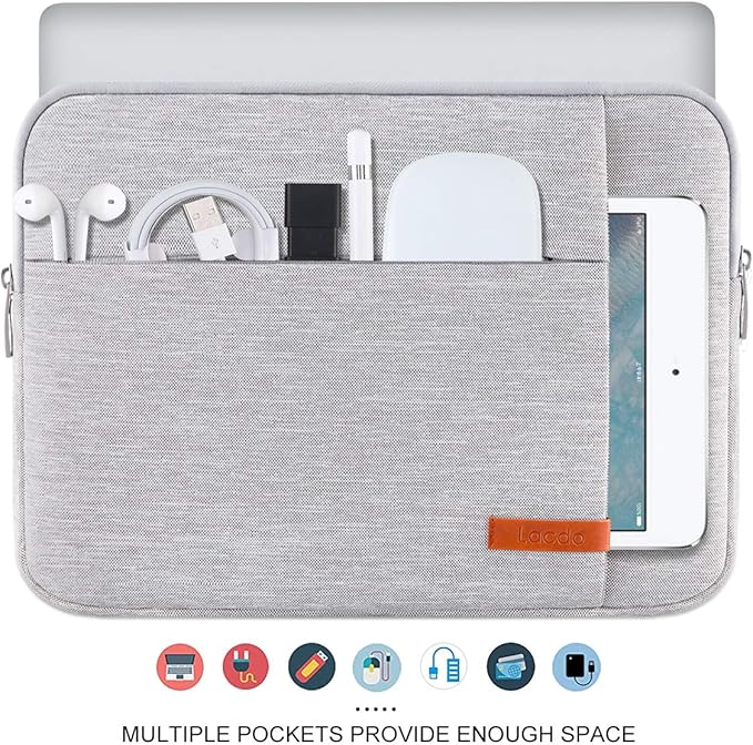 Lacdo 16 Inch Laptop Sleeve Case for 16 Inch HP Lenovo ASUS Acer Dell Laptop/HP Pavilion Envy 16 / Lenovo ThinkPad IdeaPad 16 / Acer Swift 16 / ASUS Vivobook 16 / Dell Inspiron 16 Computer Bag, Gray