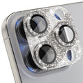 Choiche Compatible for iPhone 16 Pro/iPhone 16 Pro Max Camera Lens Protector, Bling Camera Cover with 9H Tempered Glass Lens Screen Protector Metal Ring Accessories (Glitter-Titanium Natural)