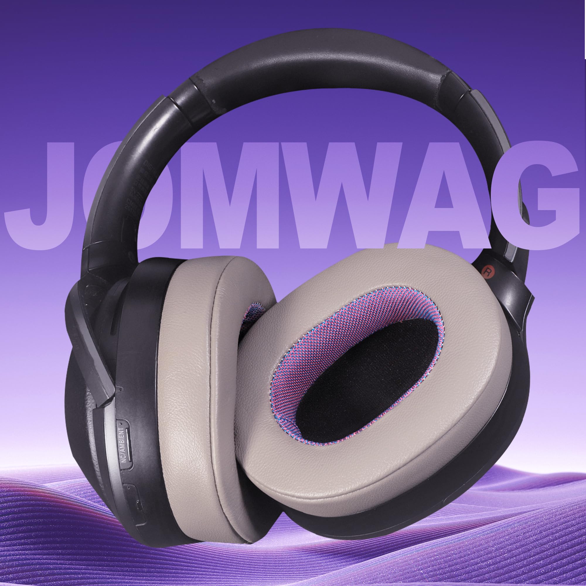 Jomwag Sheepskin Replacement Earpads for WH-1000XM2/MDR-1000X - Gold/Purple