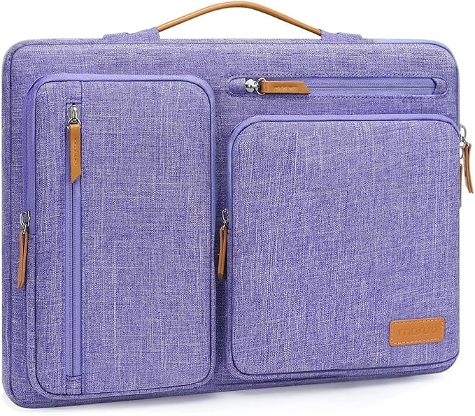 MOSISO 360 Protective Laptop Case 16 inch, 15-15.6 inch Laptop Sleeve Compatible with MacBook Pro 16, HP, Acer, Dell, Lenovo, ASUS, Side Open Carrying Case with 4 Zipper Pockets&Handle, Purple