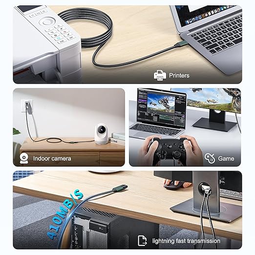 Kumiho 6Ft USB 3.0 Extension Cable Active Type A Male to A Female for PlayStation, Xbox, Keyboard, Mouse, USB Flash Drive, Printer, Camera and More