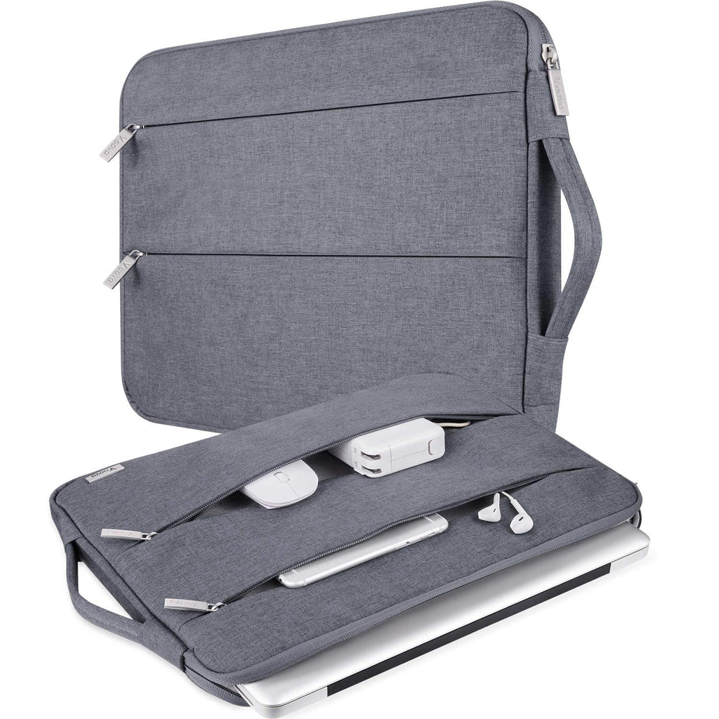 Voova Laptop Sleeve Carrying Case 14 15 Inch Compatible with MacBook Air 15 M2/M3/M4 2022-2025, MacBook Pro 15, Hp Chromebook 14, Waterproof Slim Computer Cover Bag,Grey