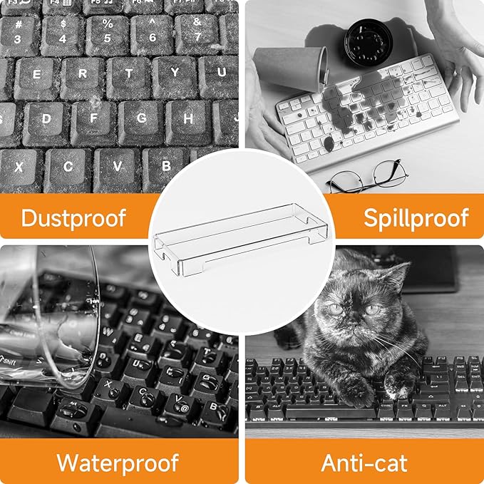 BEEGO Mechanical Computer Keyboard Cover - Clear Acrylic Keyboard Cover Keyboard Dust Cover Mechanical Keyboard Cover Full Size Keyboard Protector