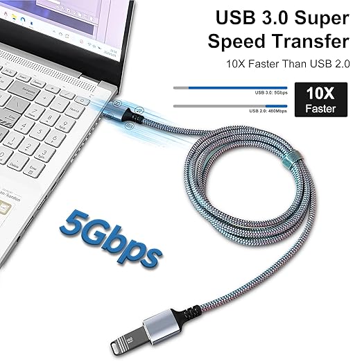 Tan QY USB 3.0 Extension Cable 5Ft, USB 3.0 High Speed Extender Cord Type A Male to A Female for PlayStation, Xbox, USB Flash Drive, Hard Drive, Card Reader,Scanner,Printer,Keyboard (Silver, 5Ft)