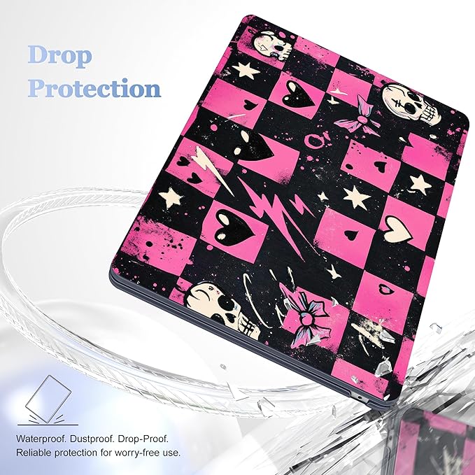 Case for MacBook Air 15 Inch 2025 2024 2023 Release M4 A3241 M3 A3114 M2 A2941, Hard Shell with Screen Protector & Keyboard Cover, Compatible with Touch ID, Pop Punk Checkerboard