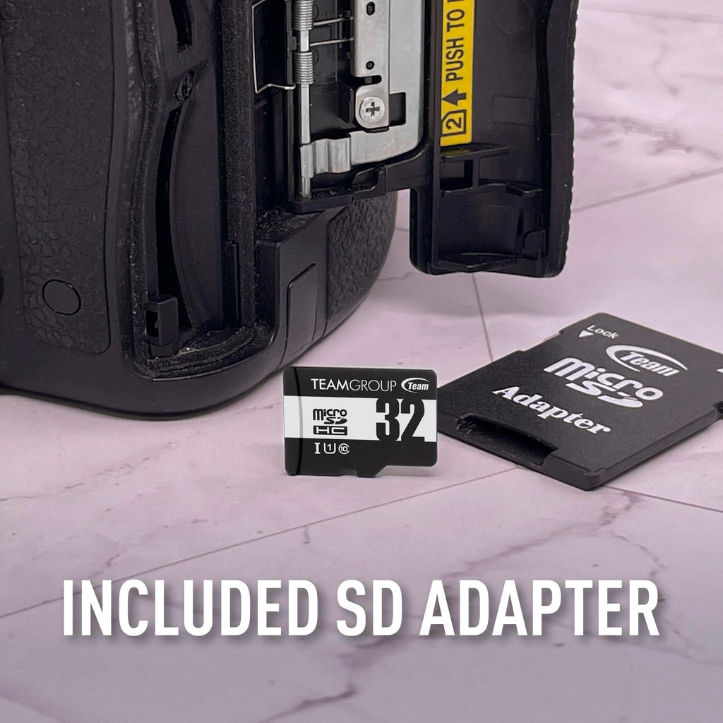TEAMGROUP Micro 64GB 5 Pack UHS-I U1 Class 10 SDHC SDXC Read Speed up to 100MB/s High Speed Flash Meomry Card with Adapter for Camera, Surveillance, Full HD Shooting TUSDX64GCL10U63