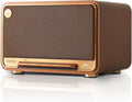 Edifier D32 Tabletop Wireless Speaker, Hi-Res Audio, LDAC, ALAC, 60W (RMS), 2.1 Acoustic Architecture, 11h Playtime, APP Control, Bluetooth 5.3, AirPlay2, USB-C and AUX Inputs, Brown