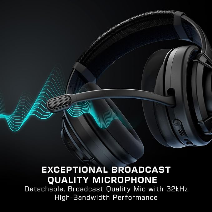 Turtle Beach Atlas Air Wireless Open Back PC Gaming Headset - PC, PS5, PS4, Mobile - 24-bit High-Fidelity Audio, Broadcast Grade Mic, Bluetooth, Floating Earcup, Memory Foam Cushions, 50-Hr Battery