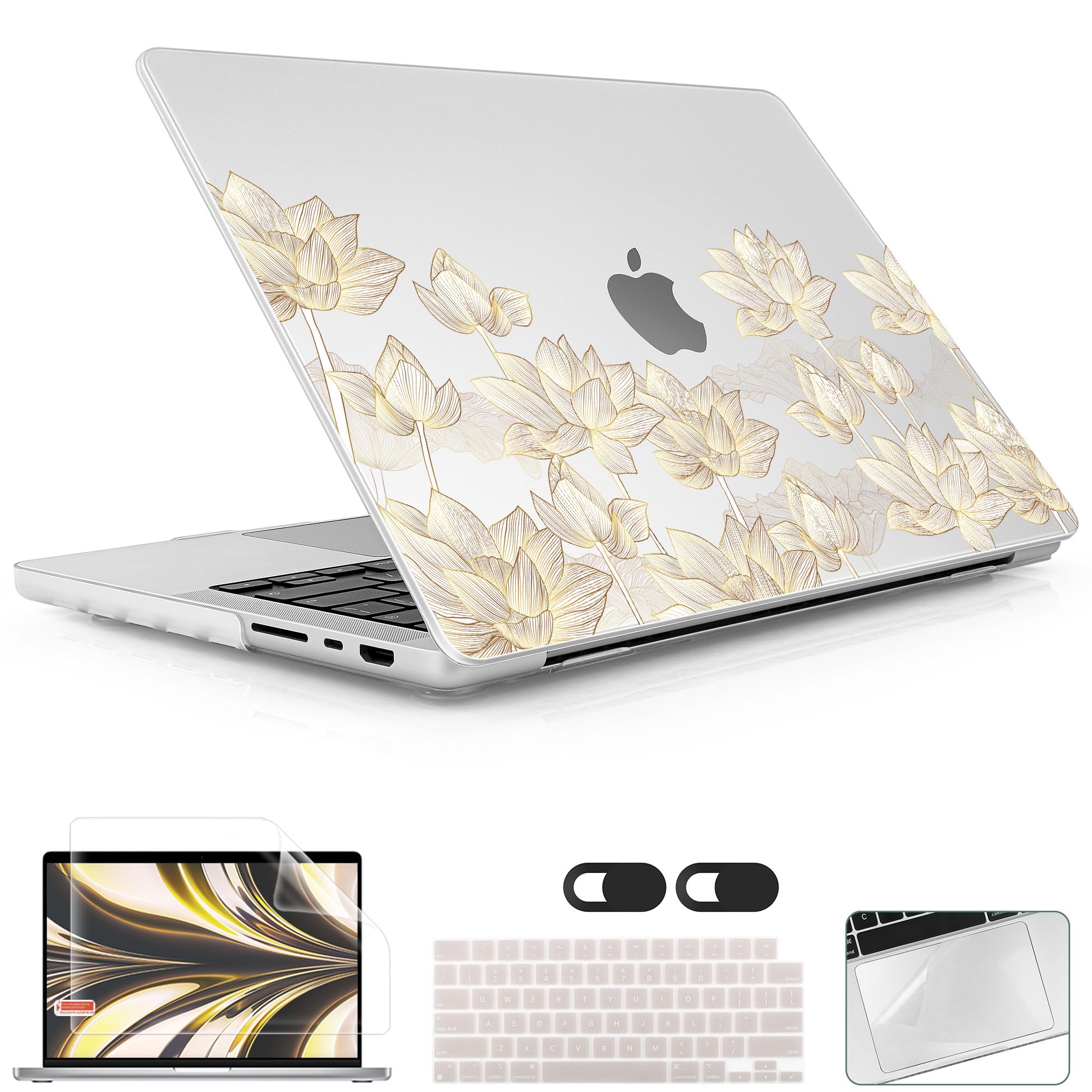 Lepeoac Case for 2026-2021 MacBook Pro 16-inch M5/M4/M3/M2/M1, Lotus