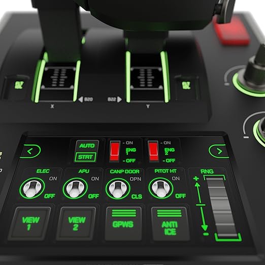 Turtle Beach VelocityOne Flightdeck Universal HOTAS Simulation System Joystick & Throttle for Air & Space Combat Simulation For Windows 10 & 11 PCs – Touch Display & Buttons, 139 Programmable Controls
