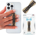 LOVEHANDLE Universal Phone Grip for Smartphones & Mini Tablets - Phone Holder for Hand - Wireless Charging Compatible - Made in The USA - Boho Gold