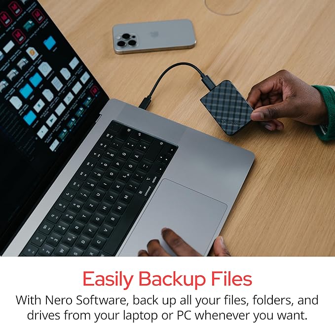 Verbatim 512GB Store 'n’ Go Mini External Solid State Drive USB 3.2 Gen 1 USB-C Connection - Diamond Black