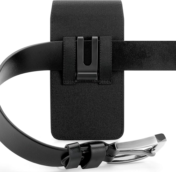 BECPLT Nylon for Galaxy S25 Ultra 5G S24/S23/S22/S21/S20 Ultra Belt Holster Black Cell Phone Holder Belt Clip Holster Case Phone Pouch